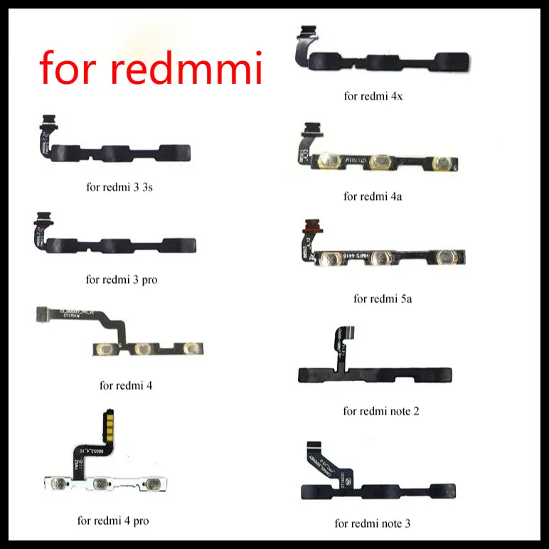 AAA+++ For Xiaomi Redmi 3 /3S /4/4x/5/ 5 Plus/6/ 6 pro /Note 2 5A 4 Pro Volume Side Power Switch on off Button Key Flex Cable | Мобильные