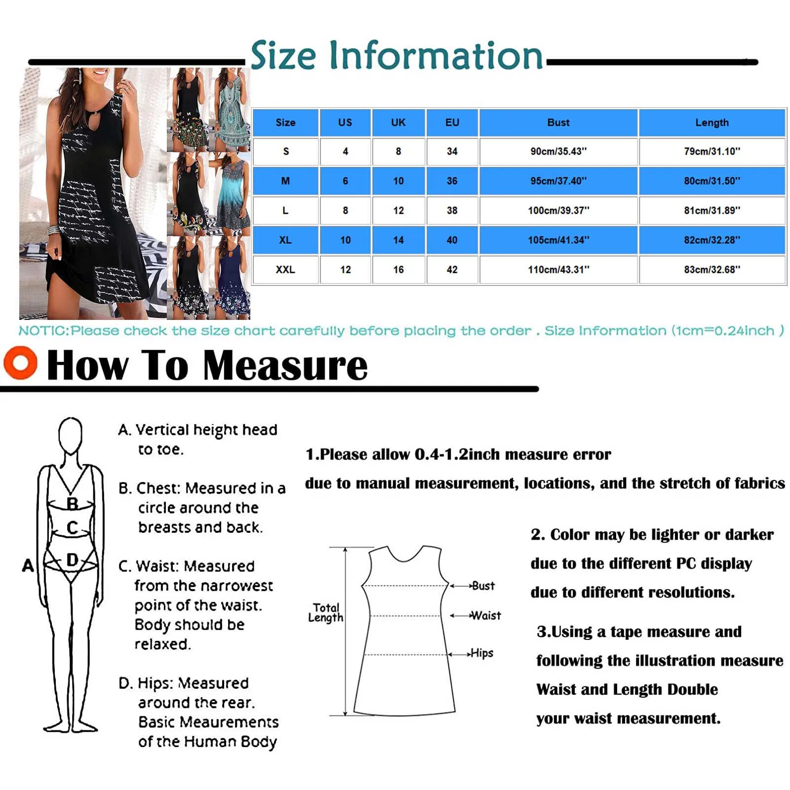 

Vintage Floar Dress Women Beach Floral Round Neck Sundress Sleeveless Casual Loose Tank Dress kleider damen summer kurz#3