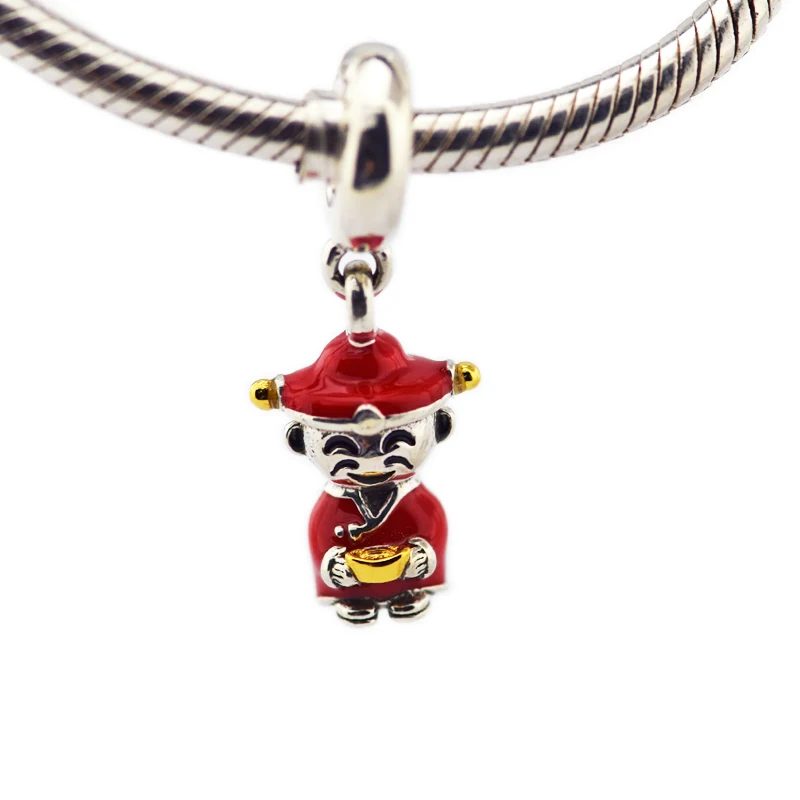 

Fortune and Luck Hanging Charm Fits European Woman DIY Bracelets original sterling silver Beads For Jewelry Making
