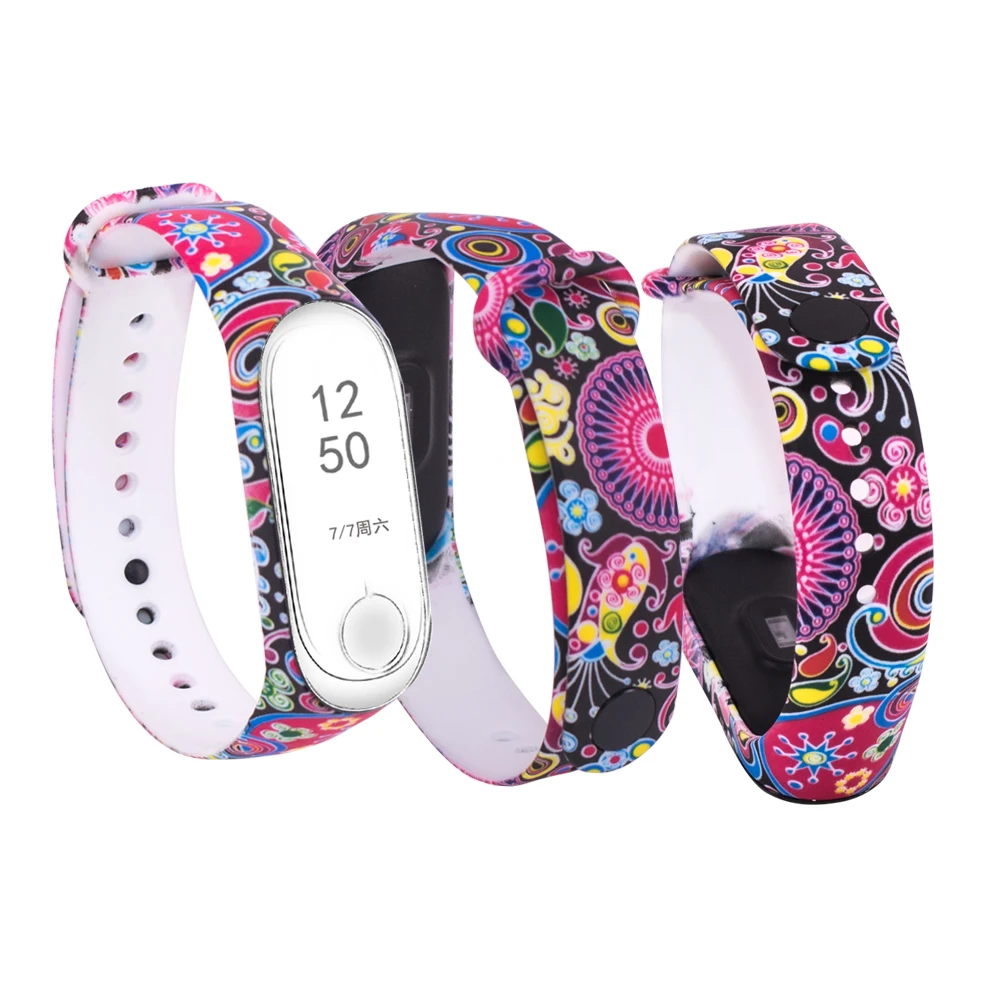 

Ремешок сменный силиконовый для Xiaomi Mi Band 3 4 5 6, спортивный цветной браслет для смарт-часов M3 M4 M5 M6, Аксессуары для браслета