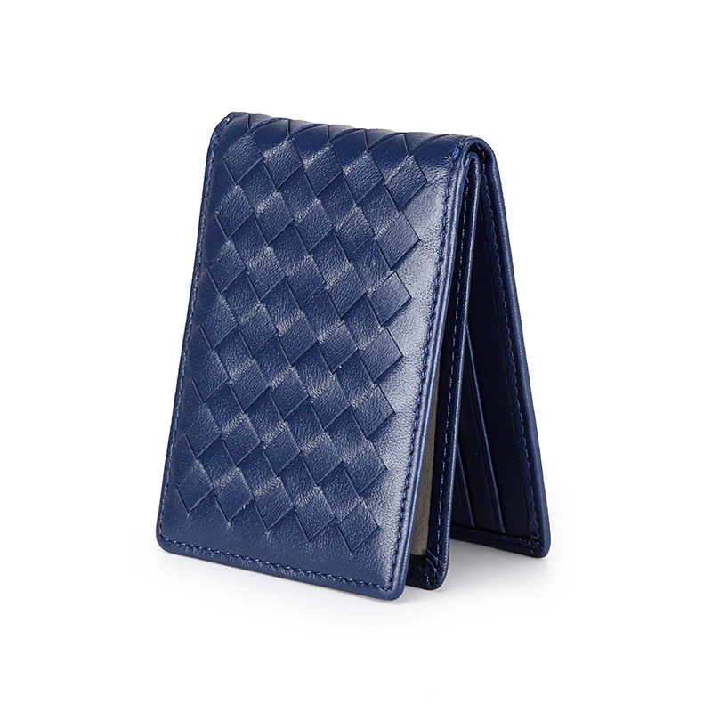 

New Arrivals 100% Sheepskin Men Card Holders Fashion Style Knitting Style Business Men Card Wallet Multi-function Card Case