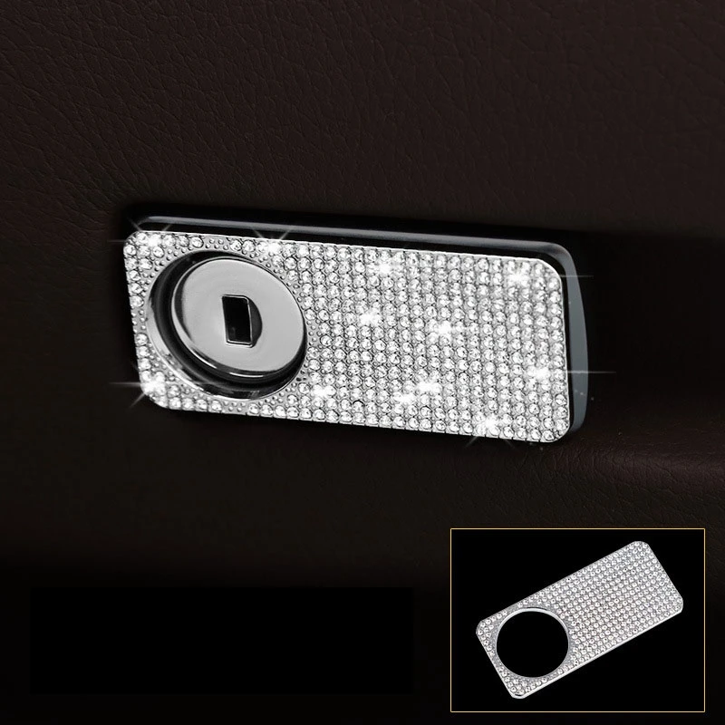 Copilot Box Switch Handle Rhinestones Sticker Cover &amp Crystal Console Multimedia Button for Benz E Class W213 | Автомобили и