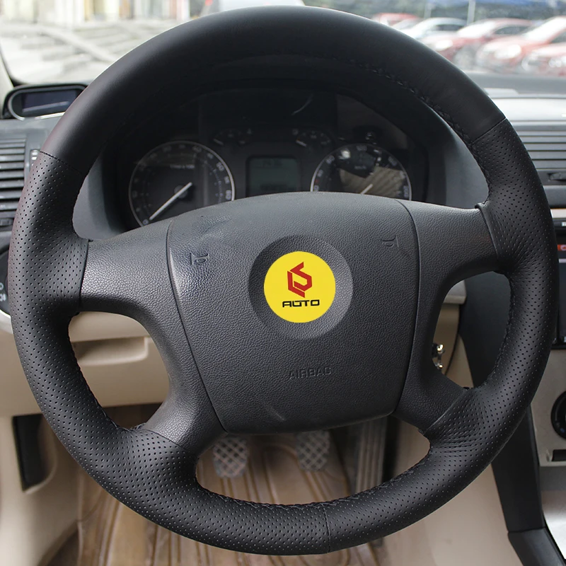 Оплетка на руль для старой Skoda Octavia 2005 2009 Fabia 2010 кожаный чехол руль|Чехлы руль| |
