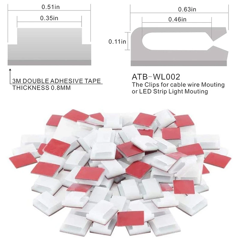 Самоклеящаяся Светодиодные ленты светильник монтажные кронштейны и зажимы