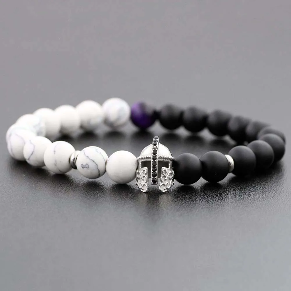 Браслет из нержавеющей стали в виде рыцаря спартанского воина | Украшения и