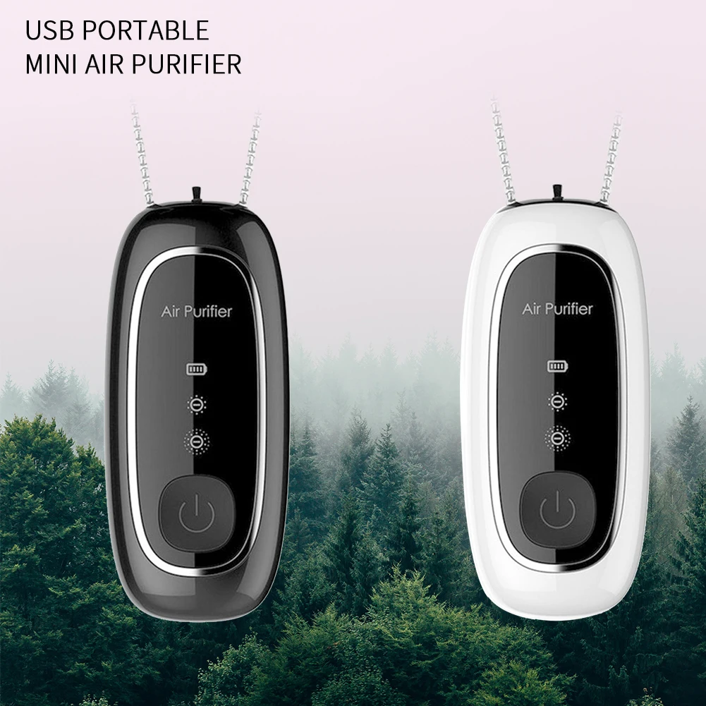 

New USB Portable Air Purifier pendant necklace with Negative Ionized Air Freshener without Radiation for Adults Children