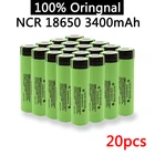 20 шт.лот новый 100% оригинальный аккумулятор 18650 NCR18650B 3,7 в 3400 мАч литиевая аккумуляторная батарея для фонарика батареи (без PCB)