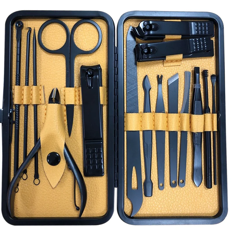 16 шт. инструменты для дизайна ногтей все маникюрных наборов уход за педикюром с