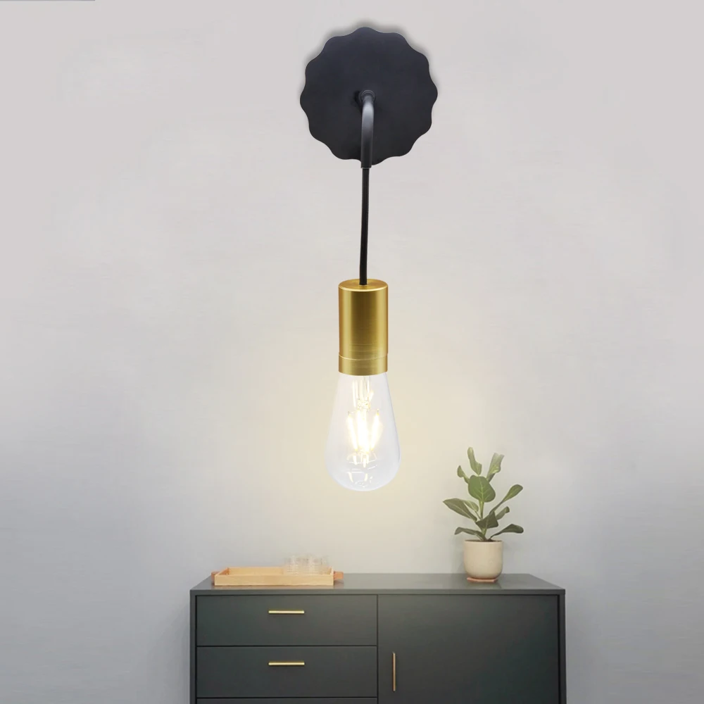 Настенные светильники с кабелем простая креативная подвесная настенная Золотая