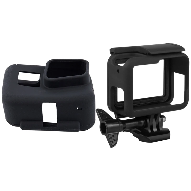 

Новинка 1 шт. Мягкий силиконовый чехол для Gopro Hero 5 боковая рамка и 1 шт. для Gopro Hero 6 / 5 защитный чехол