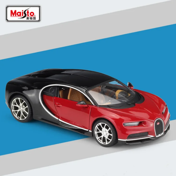 Высококачественная модель автомобиля Maisto из сплава Bugatti Chiron в масштабе 1:24