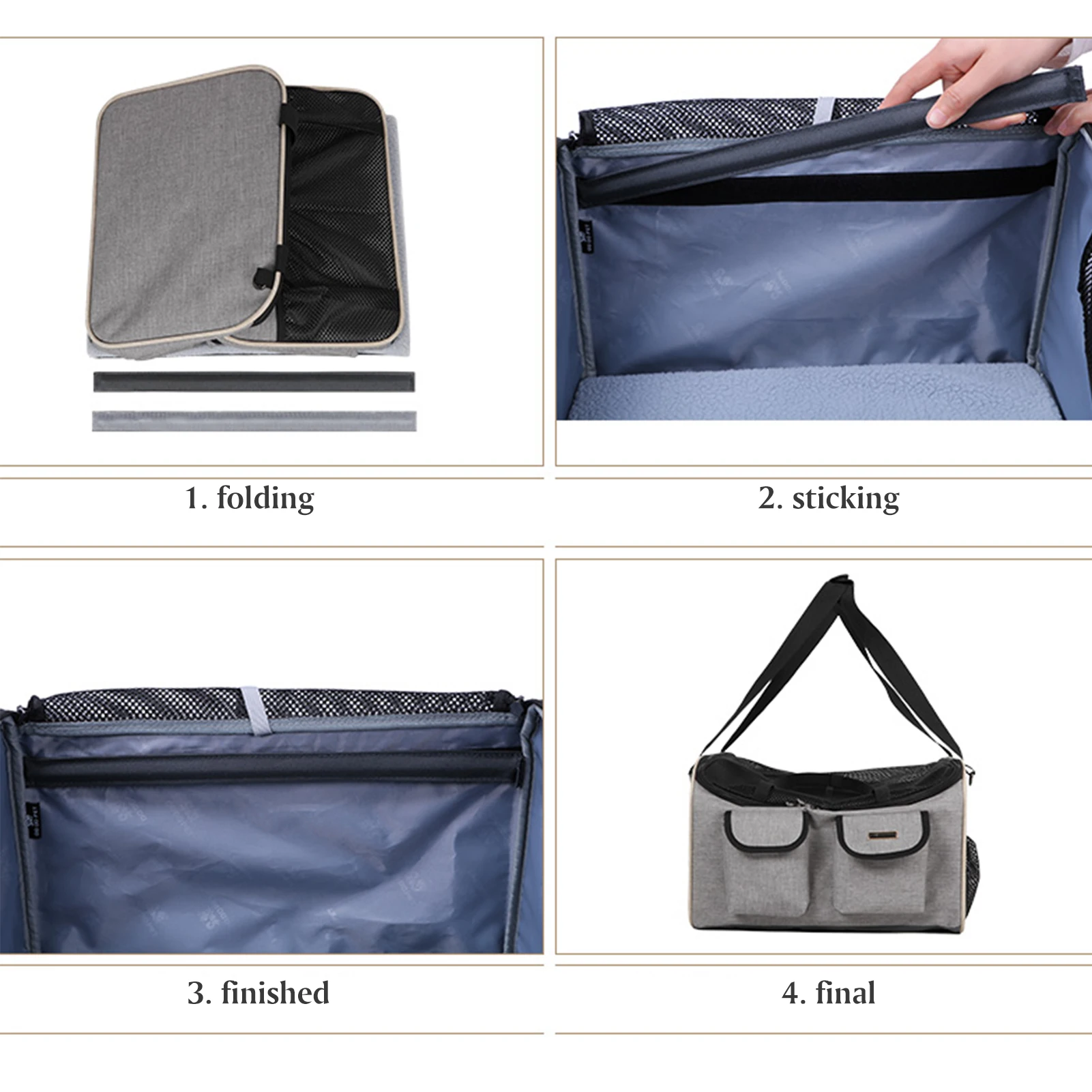Travel Car Dog Bag Breathable Folding Hammock Hanging Portable Pet Carrier Carrying Handbag for Cats Dogs Supplies | Дом и сад