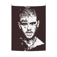 lil peep rapper memorial wall hanging tapestry dorm room hippie decor aesthetic custom tapestry wall hanging college dorm new