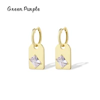luxury 18k gold sparkling swing zirconia drop ear 100 s925 sterling silver fashion charm hoop earrings for women jewelry gift