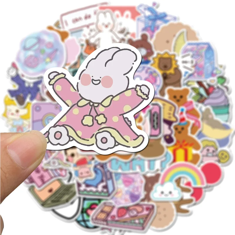10/50PCS Cool Cute Girl Stickers Skateboard Waterproof Motor