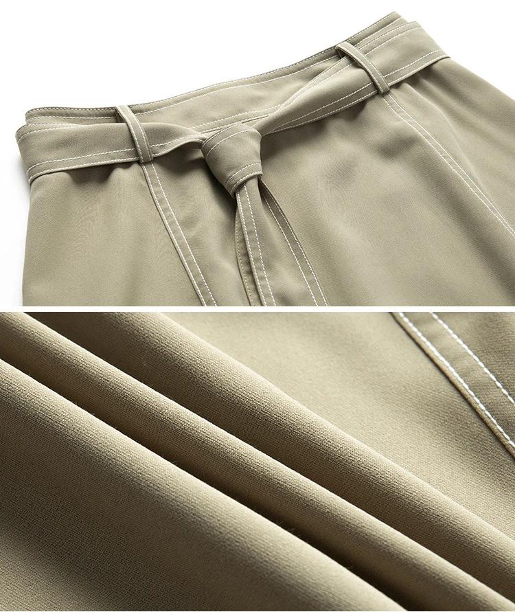 Женский офисный костюм без рукавов с поясом средней длины|Спортивные костюмы| |