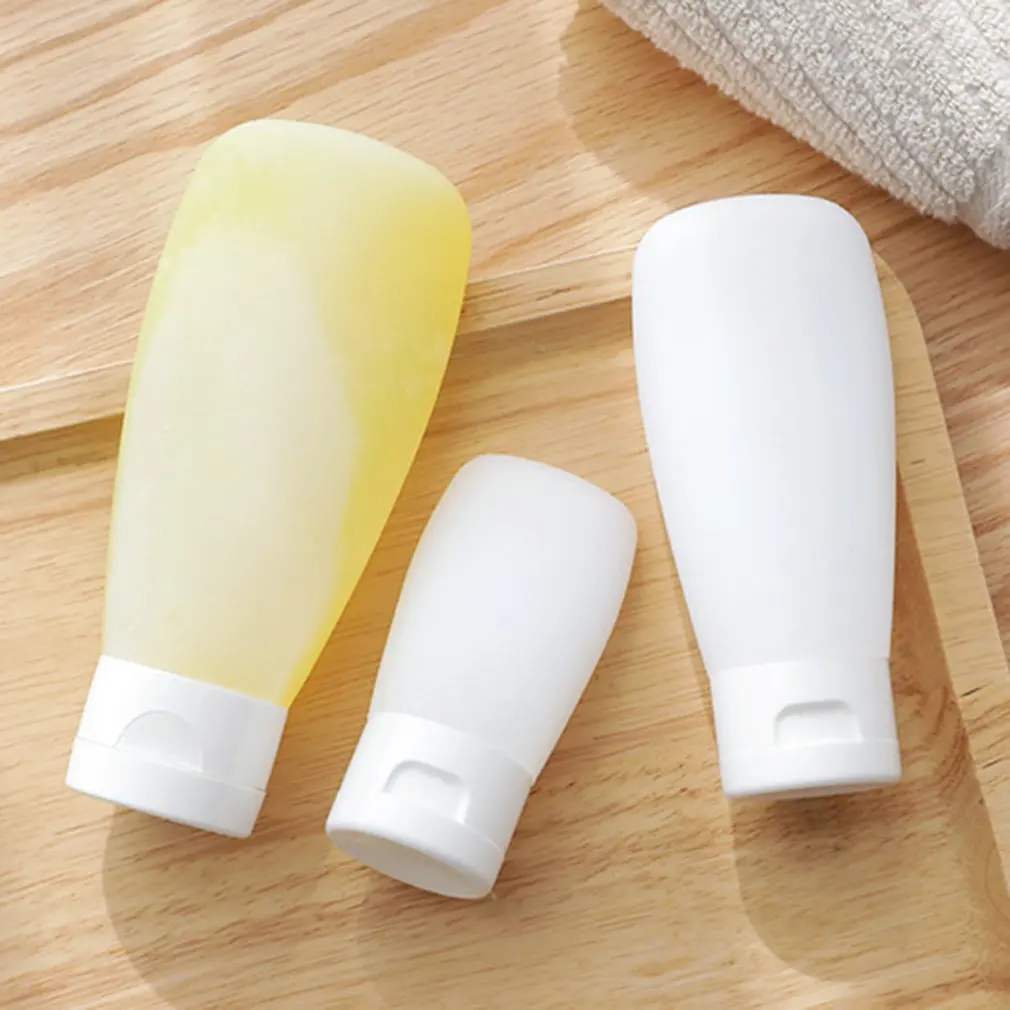 

100ml Portable Flexible Easy To Squeeze Plastic Travel Bottle Facial Cleanser Shampoo Bath Bottles Container Leak-proof
