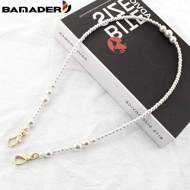

BAMADER Pearl Strap For Bags Handbag Accessories 74/100/110/120CM Pearl Bag Shoulder Straps DIY Purse Cute Bead Chain Strap Part