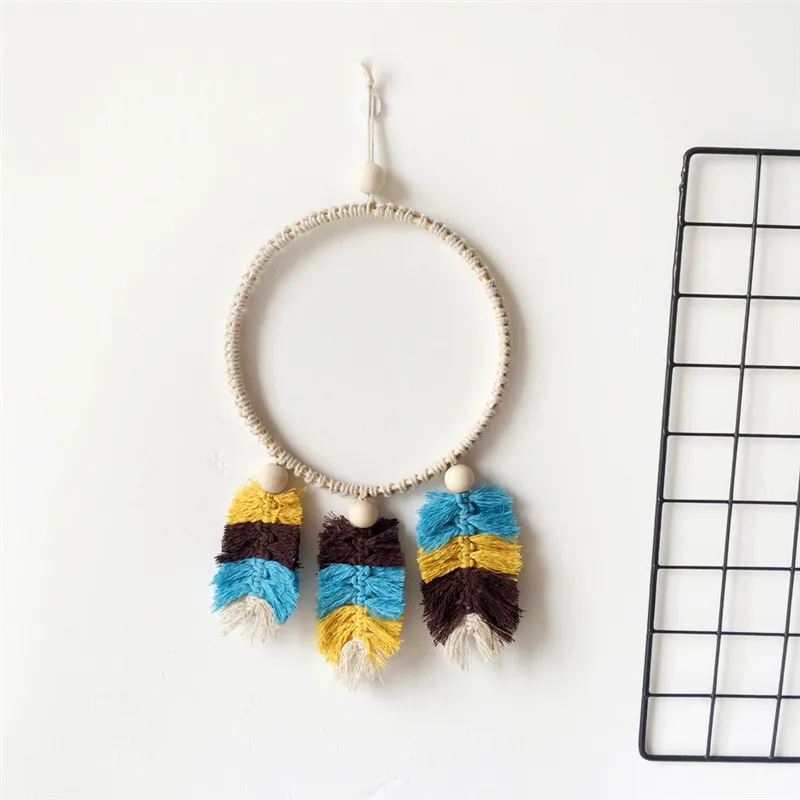 INS скандинавские ручные перья Ловец снов настенные Висячие украшения для детской