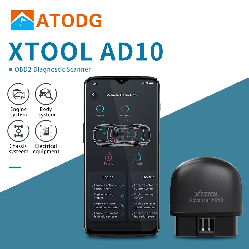 2020 XTOOL AD10 OBD2 автомобильный диагностический сканер EOBD Bluetooth мини ELM327 считыватель