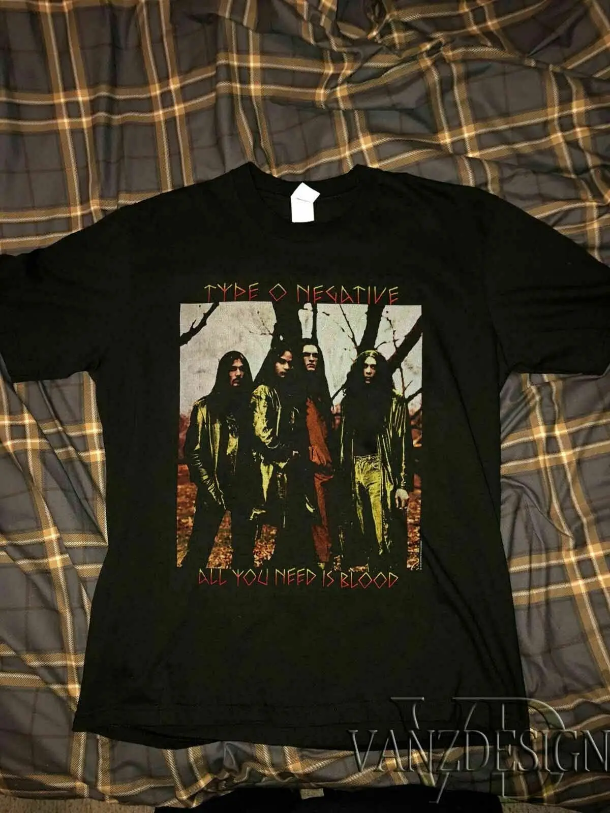 

Vintage 1996 Type O Negative T shirt All You Need Is Blood Peter Steele REPRINT Cotton T-Shirt Fashion T Shirt top tee