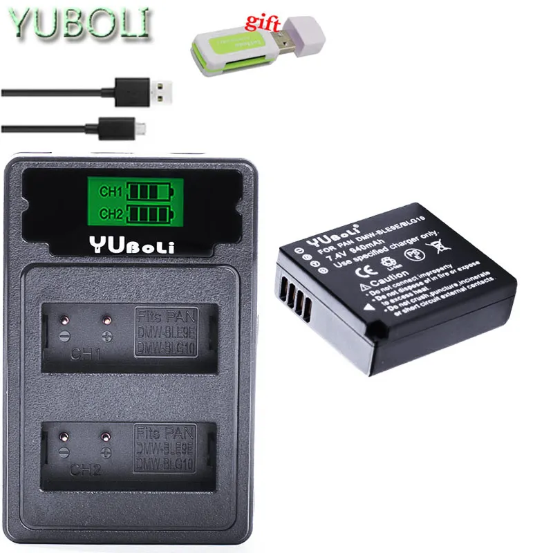 charger and 1battery Новое TYPE-C двойное зарядное устройство+ DMW-BLG10 DMW BLG10E BLG10 батарея для камеры Panasonic Lumix DMC GF6 GX7 GF3 GF5 DMW BLE9 BLG10 - Цвет: charger and 1battery