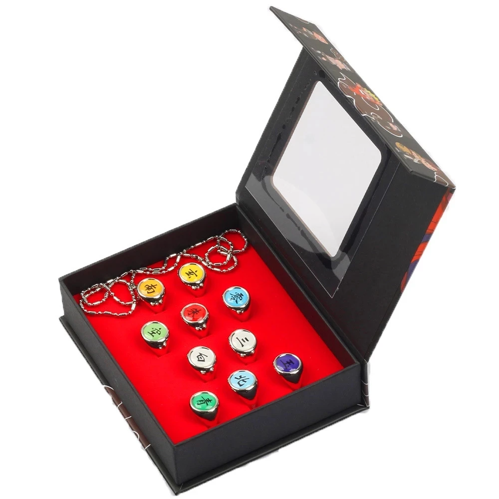 Кольца для косплея Акацуки аниме модельные игрушки Итачи Хидан Тоби боль Сасори