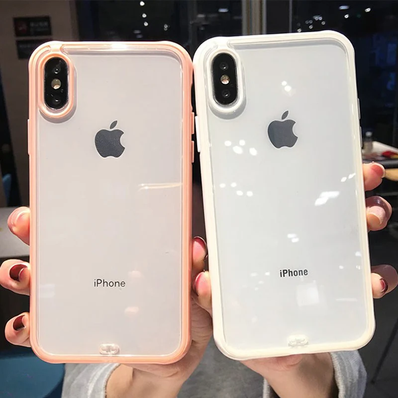 Lovebay противоударный бампер прозрачный силиконовый чехол для телефона iPhone 11 Pro X XR XS Max 7 8 6 6s Plus Прозрачная мягкая задняя крышка