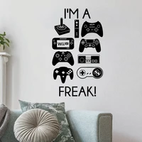 game handle decal video game controller sticker play decal gaming posters gamer vinyl decals decor mural video game wall sticker