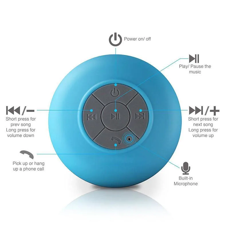 Портативная Bluetooth-колонка беспроводная водонепроницаемая душевая Колонка s для