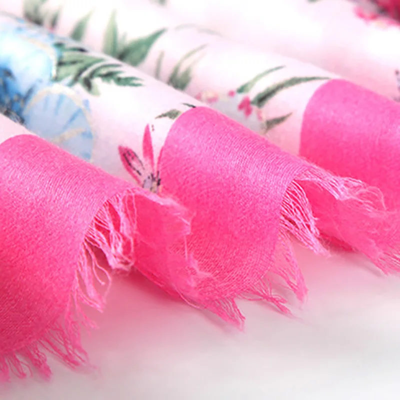 

2021 Women Keep Warm Cotton Linen Scarf Lady Soft Wraps Floral Print Shawls Female Elegant Hijab 180x90cm