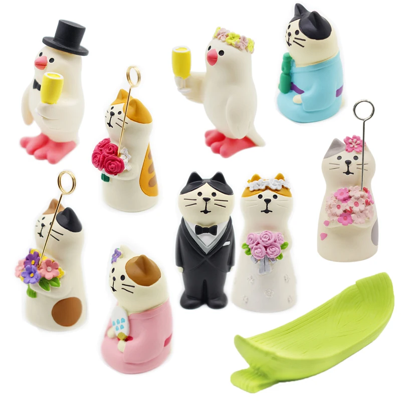 Японский каваи мультфильм Maneki neko талисман Шиба ину кролик Королевское свадебное украшение семья вечерние sakura экран миниатюрная фигурка