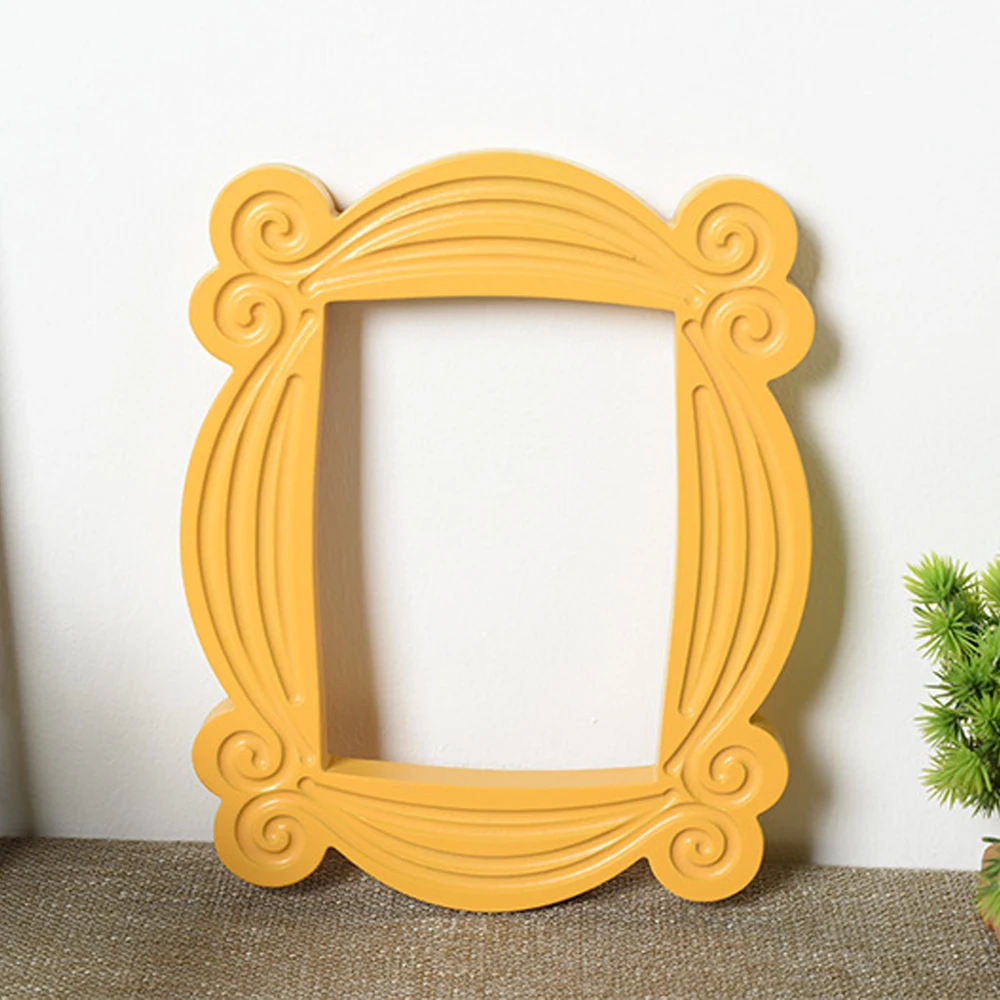 

TV Series Friends Handmade Monica Door Frame Wood Yellow Mon Photo Frames Collectible Home Decor Collection Gift Rectangle