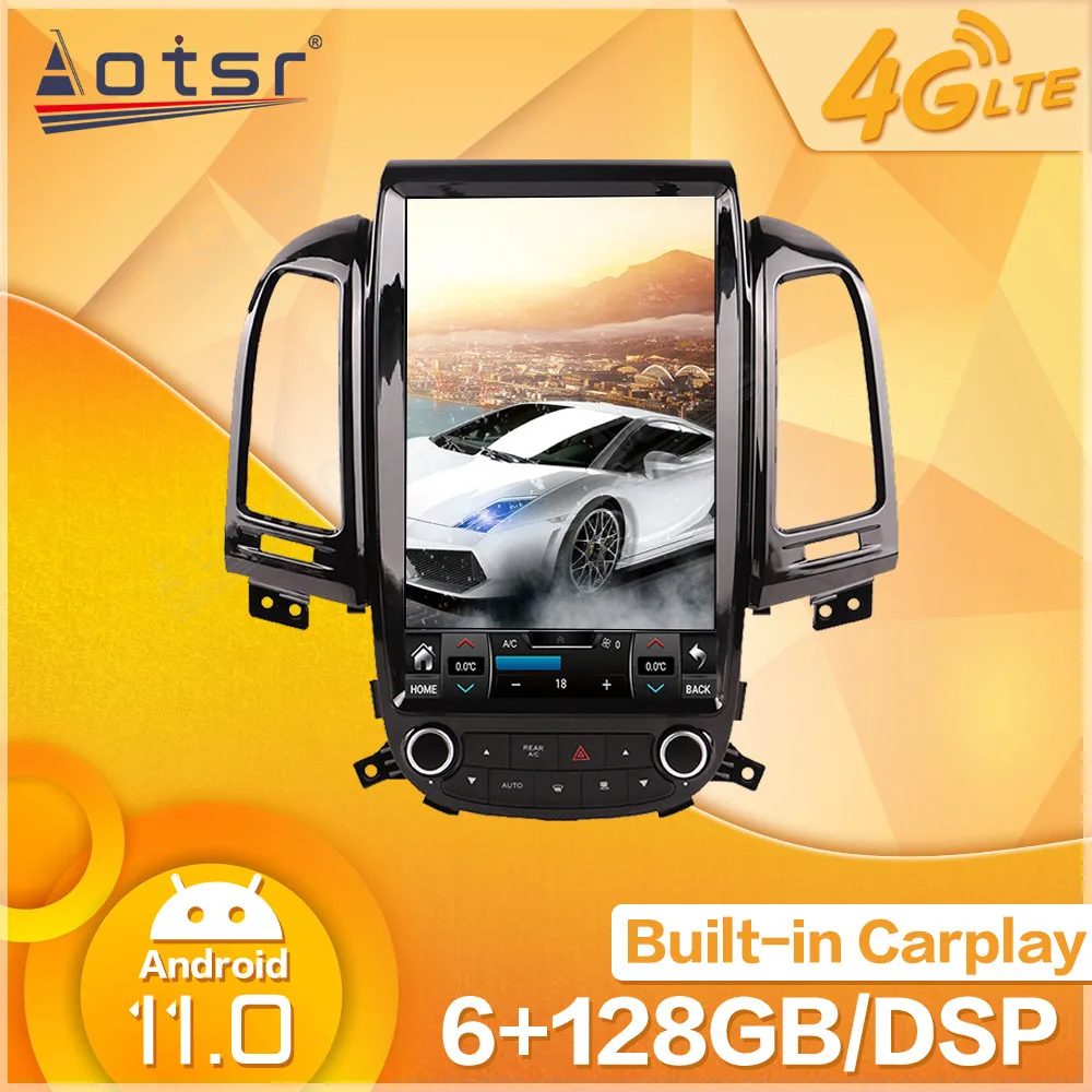 

Android 11 Multimedia Car Audio Video Radio Tape Recorder Stereo Player For Hyundai Santa Fe 2006 2007 - 2012 GPS Navi Head Unit