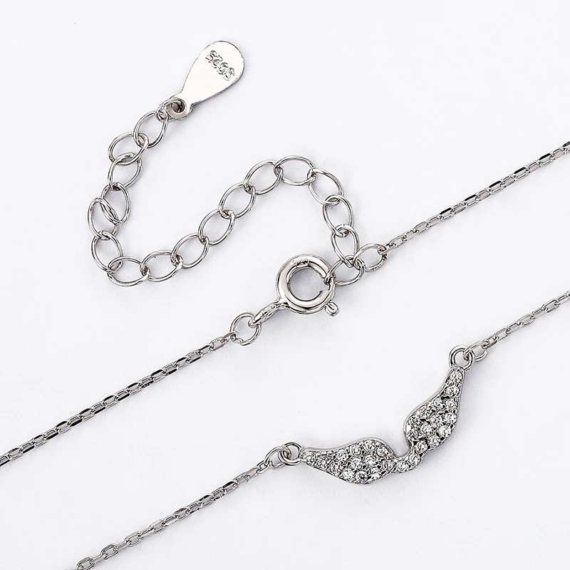 

Original s925 pure silver Korea new set clavicle necklace Cupid wing angel wing pendant necklace4
