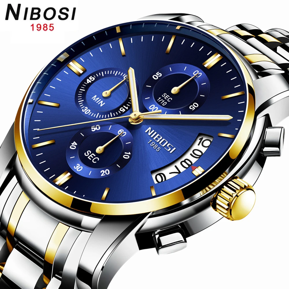 

NIBOSI Sport Men Watches Fashion Casual Quartz Watch Top Brand Luxury Waterproof Quartz Wristwatch Male Clock Relogio Masculino