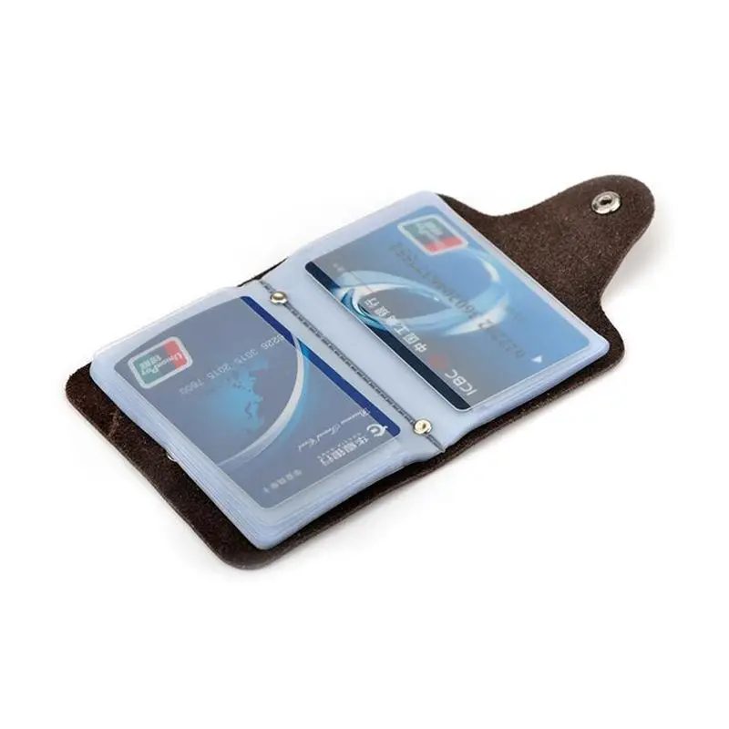 

Women Men Travel Passport Cover Bank Credit Card ID Business Purse Bag Pouch Case Unisex Genuine Leather Credit Card Holder