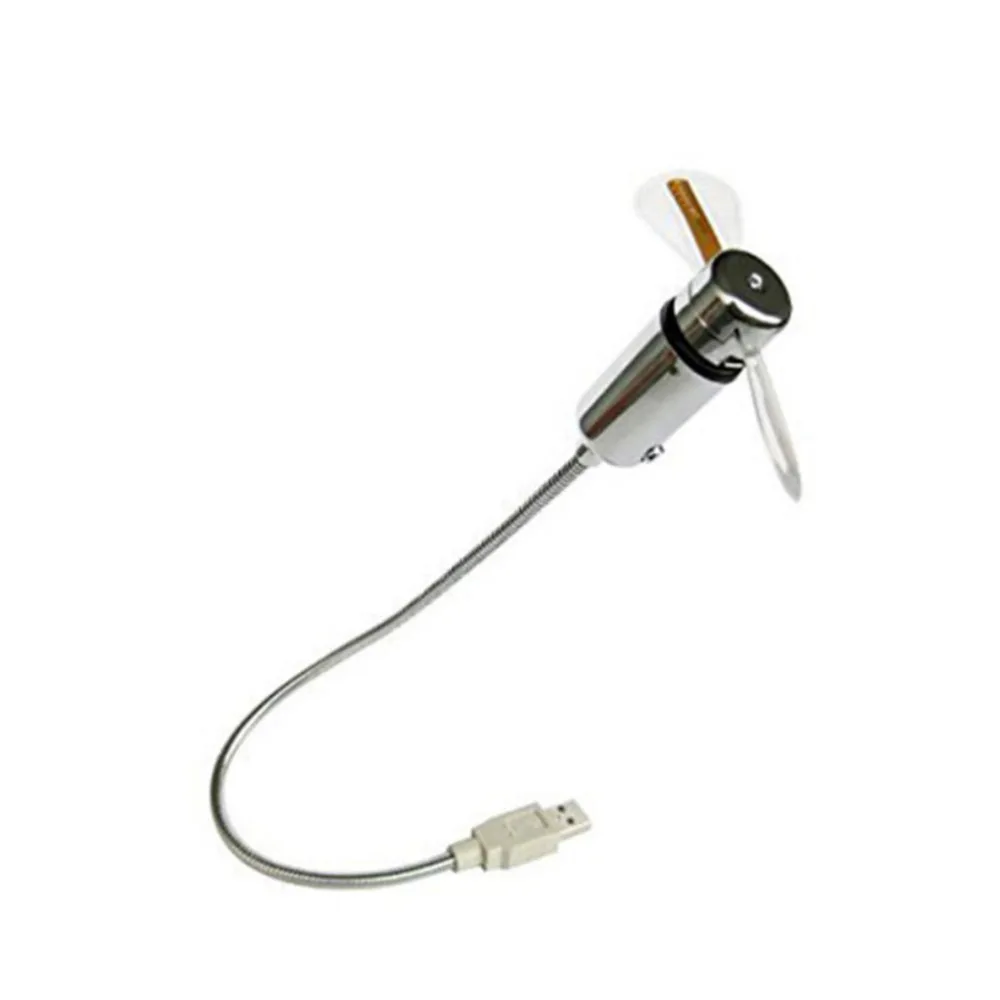 

Flexible Mini USB LED Cooling Flashing Fan Programmable Edit Word for PC Laptop Notebook Desktop (Silver)