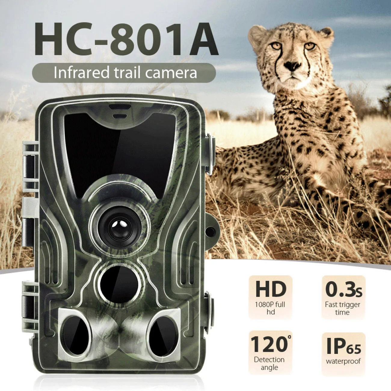 

HC801A охотничья тропа камера 16 МП 1080P ночное видение инфракрасная 0,3 нм Водонепроницаемая камера наблюдения за дикой природой s триггер фотоло...