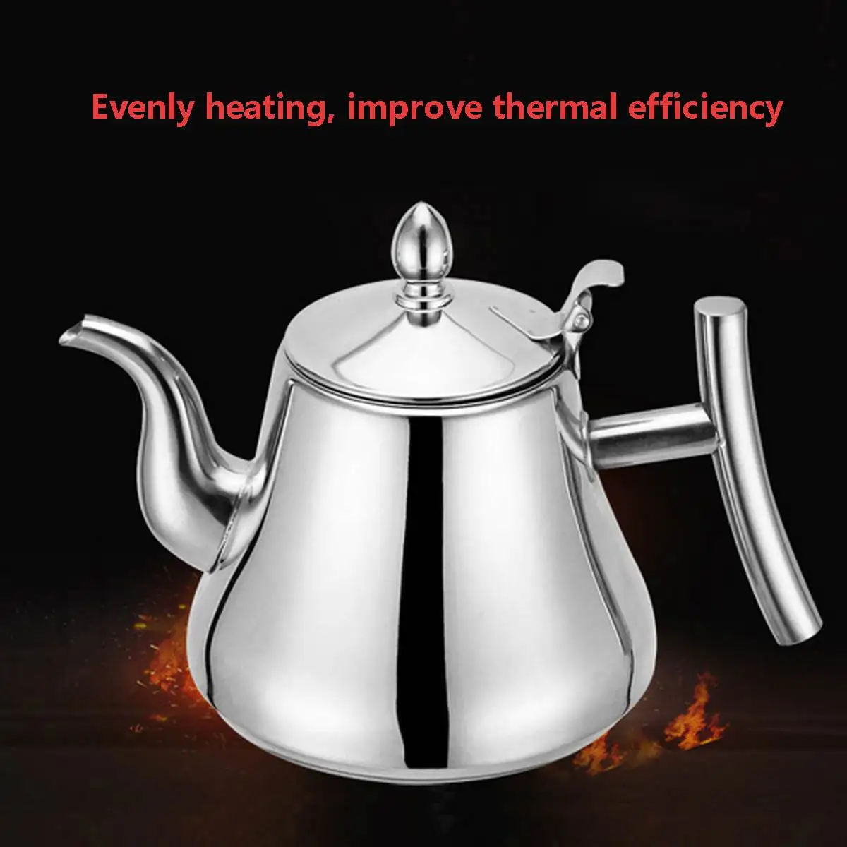 

1800ML Stainless Steel Water Kettle TeaPot Thicker With Filter Baskets Hotel Tea Pot Coffee Pot Induction Cooker Tea Kettle
