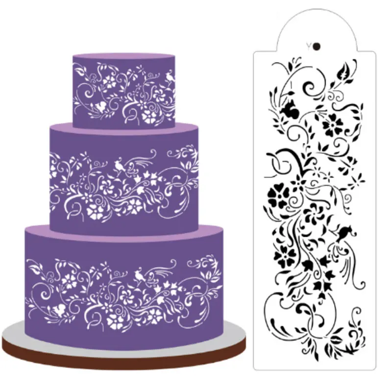 

Cake Spray Mold Surrounding Border Fancy Fondant Mould Lace Tiered-Ruffle Border Embossing Mold Baking Cake Decorating Tools