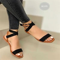 large size womens sandals 2021 summer new casual womens shoes buckle flat sandals fashion breathable womens sandals slides