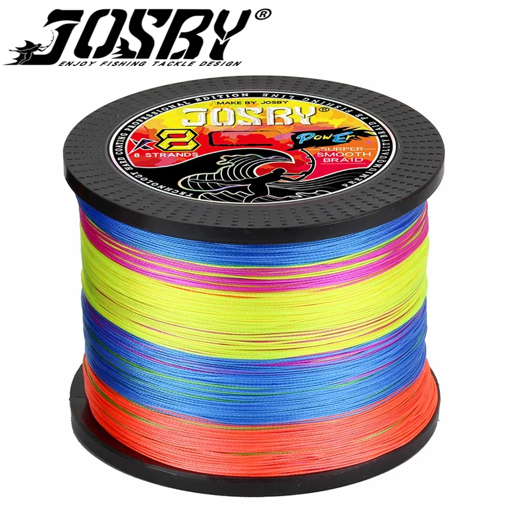 

JOSBY 4/8 Strands 300M 500M 1000M Braided Fishing Line Carp Sea Spinning Japanese Multifilament PE Cord Accessories 12-85LB