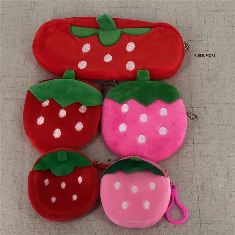 Прибл. 8-22 см Плюшевый Кошелек с фруктами 3 размера новый плюшевый в виде клубники