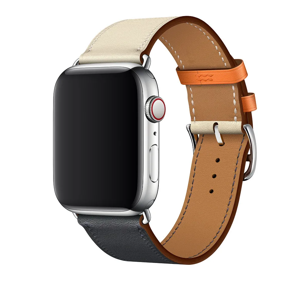 

Leather strap For Apple watch band 44mm 40mm 38mm 42mm iWatch Single tour bracelet Apple watch 5 4 3 se 6 7 45mm 41mm