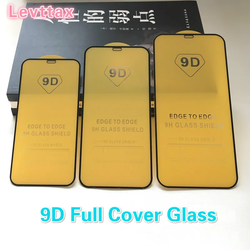 Protector de pantalla de vidrio templado 9D para iPhone, pel&iacute;cula protectora de pantalla para iPhone 13, 12 Pro Max, 6, 7, 8 Plus, SE2020, 11, X, XR, XS Max, 50 unids/lote-0