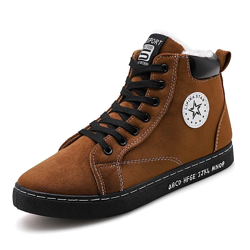 Демисезонные зимние мужские ботинки классические из искусственной кожи