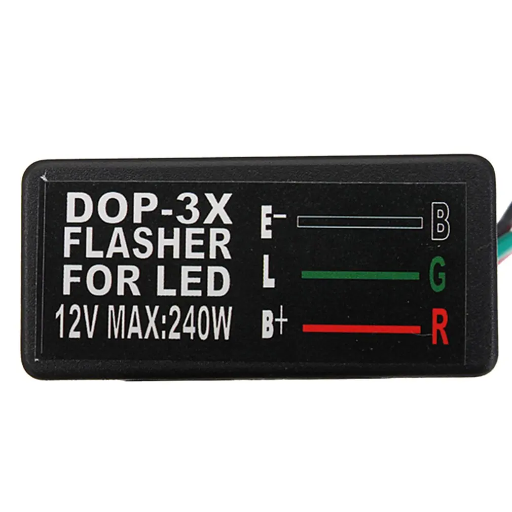 

3-Wires Motorcycle LED Blinker Relay Waterproof Universal DOP-3X Car Flasher For LED 12V Turn Signal Light Flasher