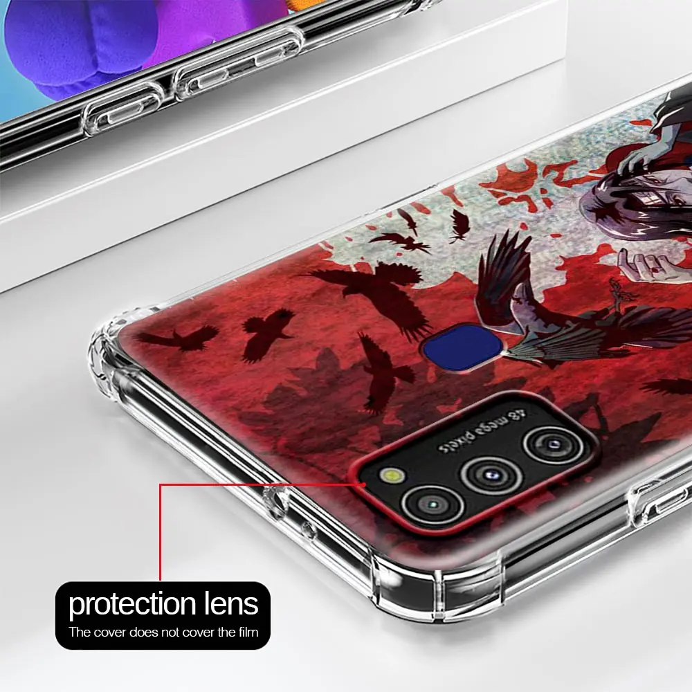 

Naruto Anime Airbag Shockproof Case for Samsung Galaxy M51 M31s M21 A50 A70 A51 A71 S20 FE S20 Ultra 5G Silicone Phone Cover
