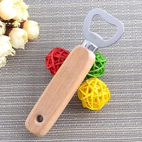 modern rubber wood handle bottle opener kits for wine handheld tools home kitchen tools openers supplies wine accessories 10pcs
